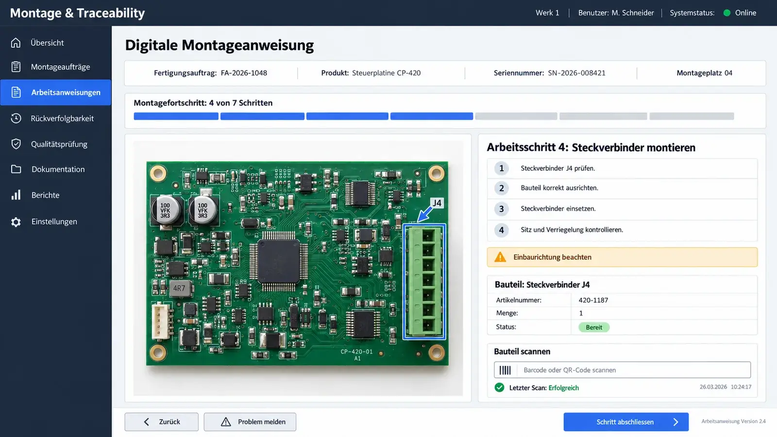 Paperless assembly & traceability